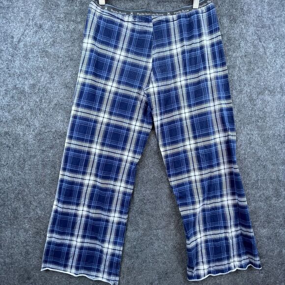 Psycho Bunny Lounge Pants Mens Small Blue Flannel Pajama Sleepwear Stretch - Picture 2 of 7